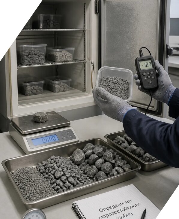 Определение морозостойкости щебня в Рязани от 3594 р. | ЭкспертизаРоссия